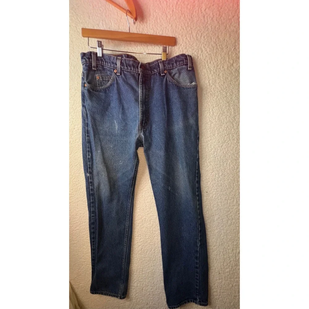 Lot of 2 Vintage Levis 505 Orange Tab Mens 38x32 Made in USA Medium Wash Denim